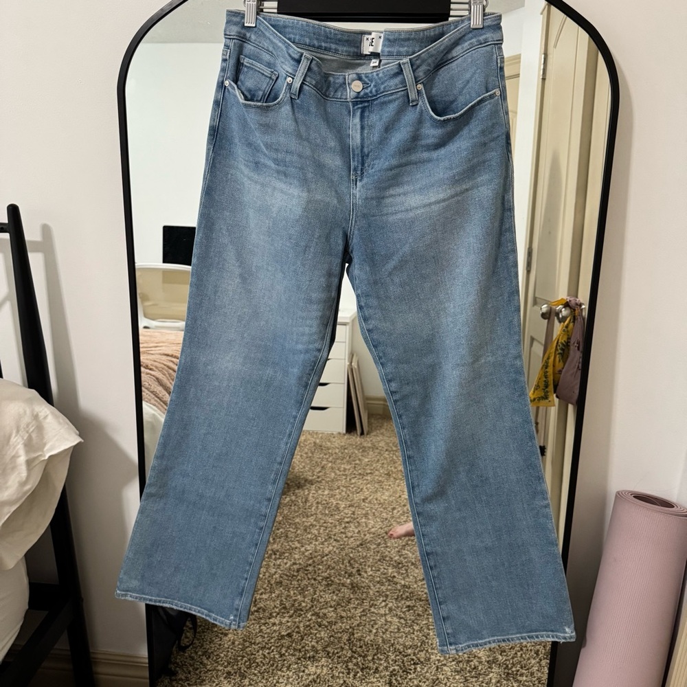 PAIGE Sloane Light Blue Straight Leg Jeans Size 34